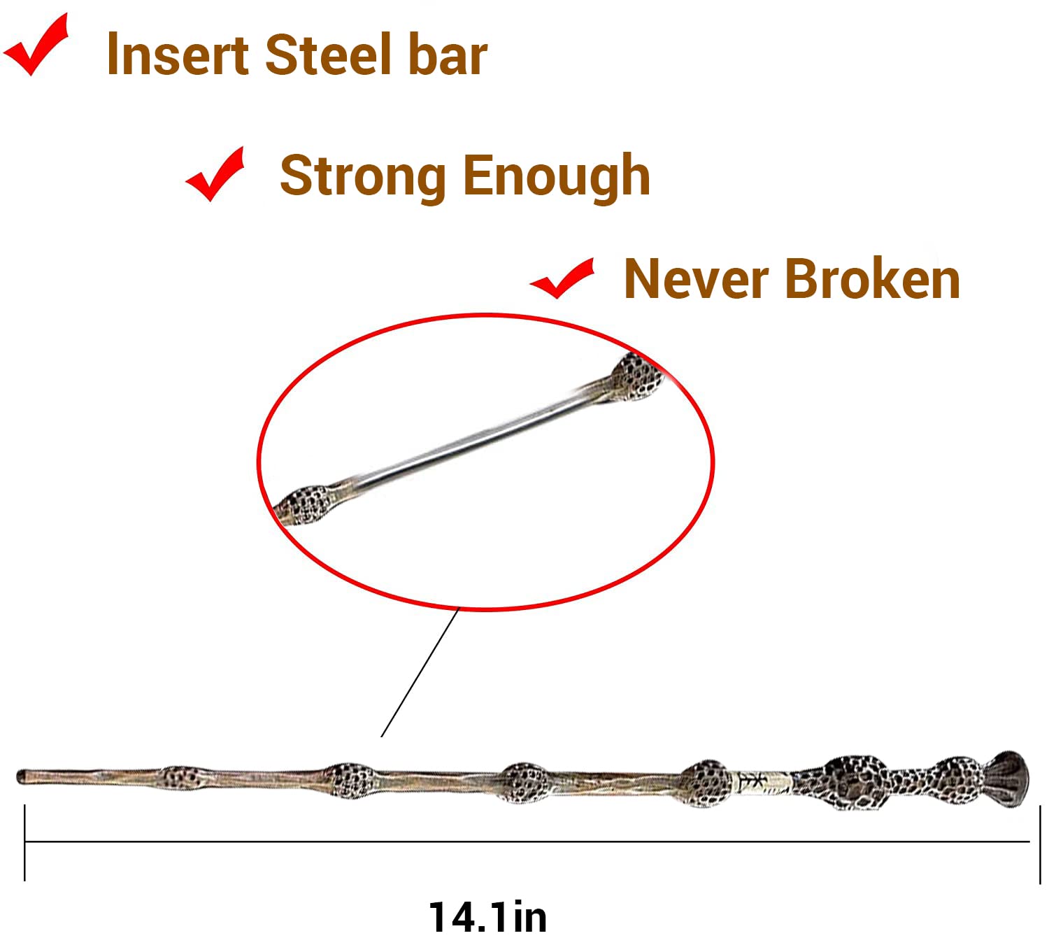 PATPAT Harry Potter Wands with Ollivanders Wand Box,Premium Polyresin & Metal,Party Costume Accessory for Halloween Cosplay Masquerade Christmas Gifts - Dumbledore (Multicolor) PATPAT Harry Potter Wands with Ollivanders Wand Box,Premium Polyresin & Metal,Party Costume Accessory for Halloween Cosplay Masquerade Christmas Gifts - Dumbledore (Multicolor)